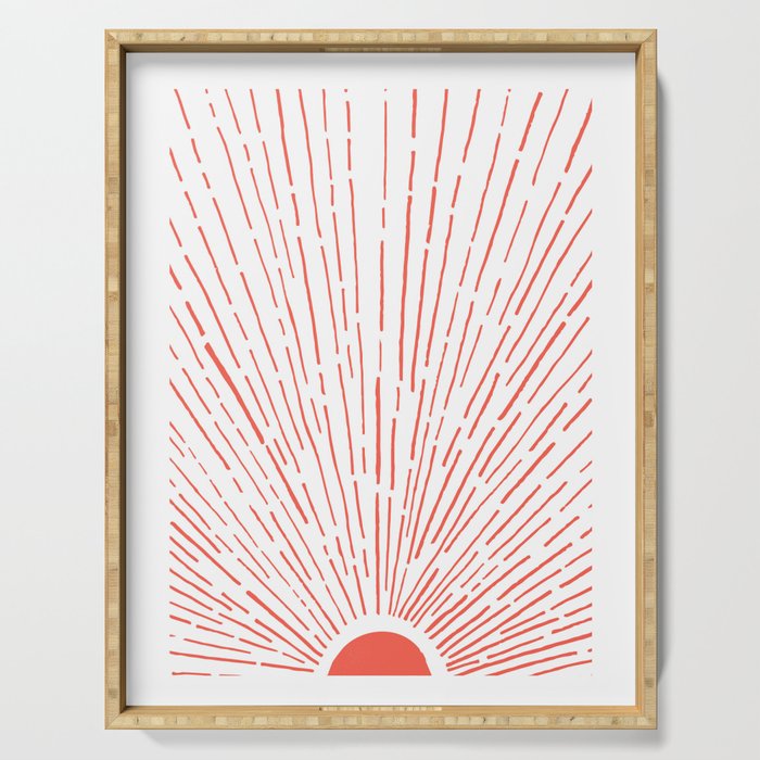 Let The Sunshine In - Red Serving Tray Gallery Image 1