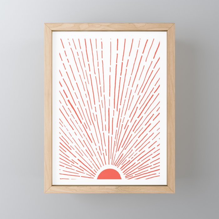 Let The Sunshine In - Red Mini Art Print Gallery Image 1