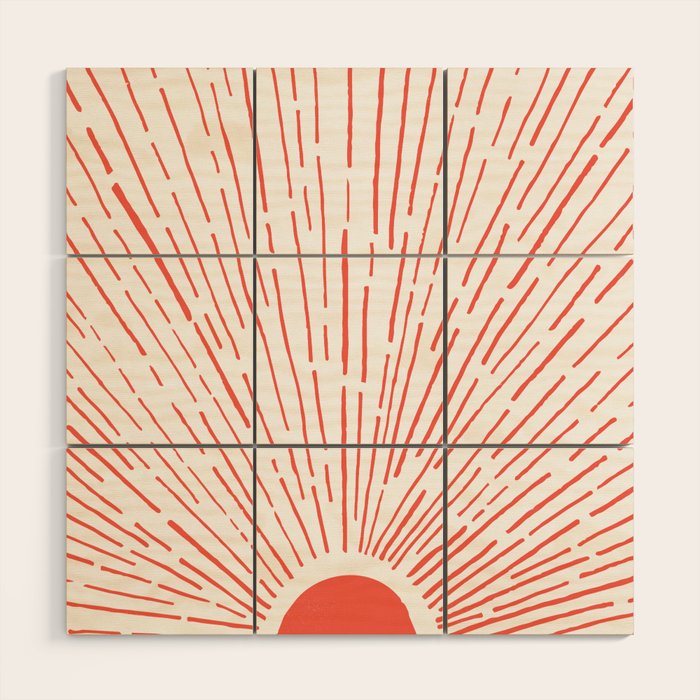 Let The Sunshine In - Red Wood Wall Art Gallery Image 1