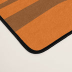 Mid Century Modern Piquet Abstract Multi Pattern in 70s Chocolate Brown and Orange Desk Mat Gallery Image 4