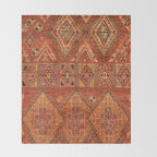 Traditional Vintage Heritage Moroccan Carpet  Throw Blanket Gallery Image 2