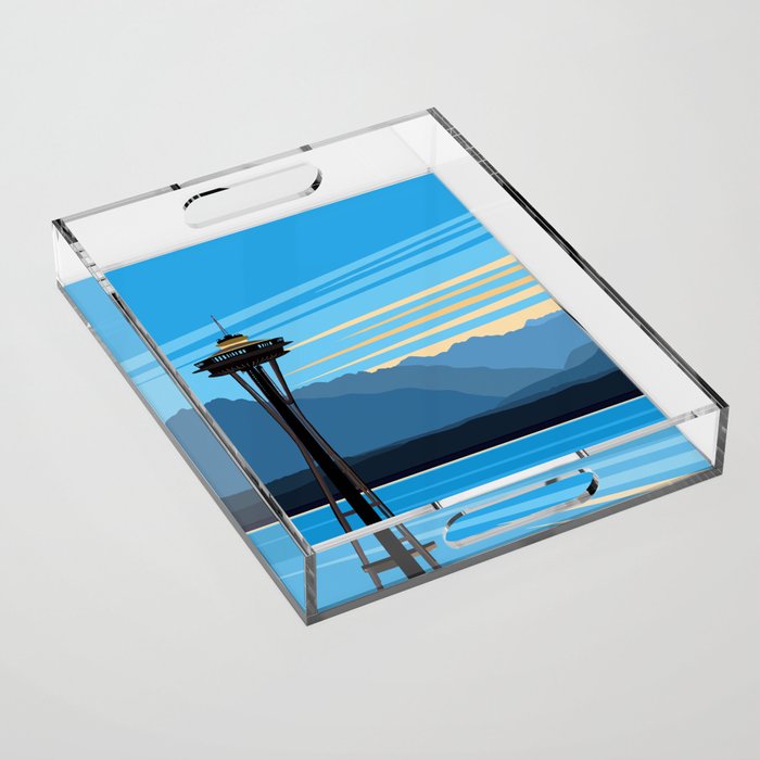 Blue Pearl Acrylic Tray Gallery Image 1