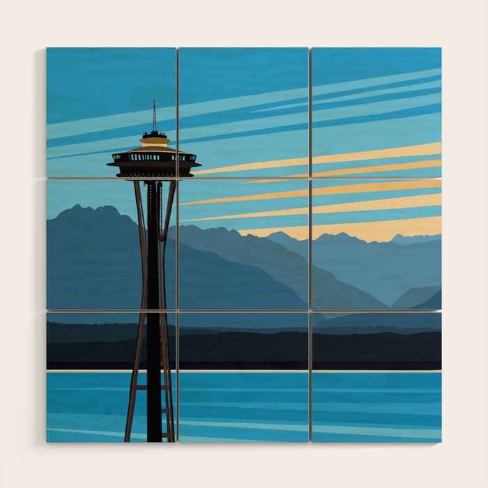 Blue Pearl Wood Wall Art Gallery Image 1