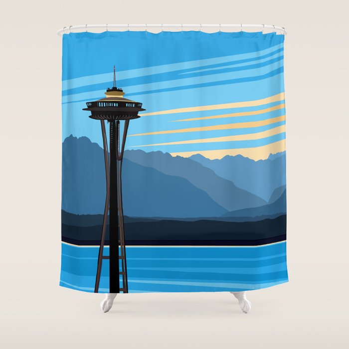 Blue Pearl Shower Curtain Gallery Image 1