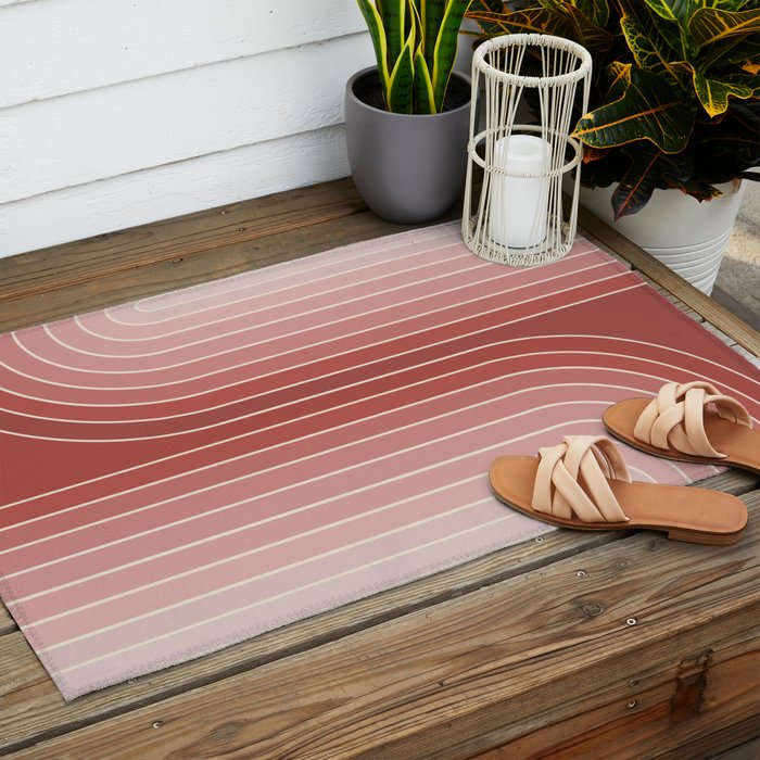 Gradient Curvature VI Outdoor Rug Gallery Image 2