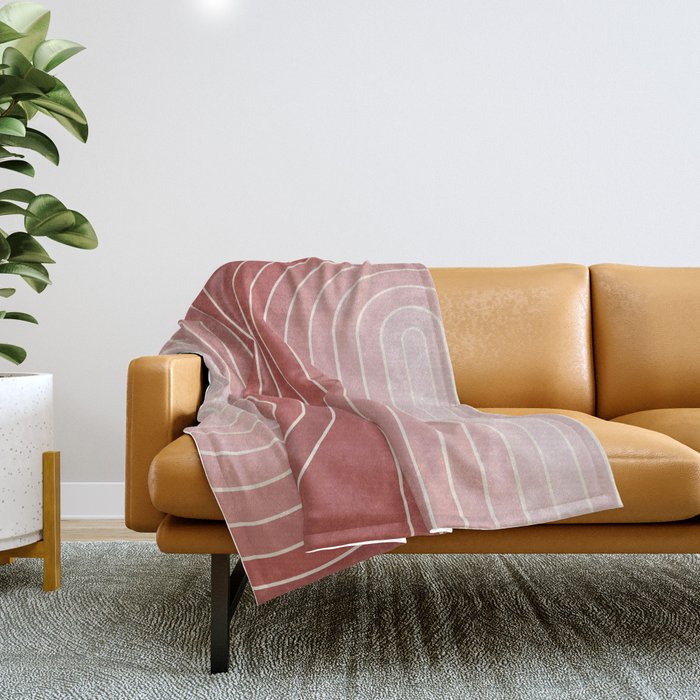 Gradient Curvature VI Throw Blanket Gallery Image 1