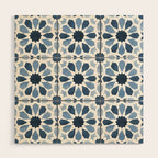 Watercolor Zellige Harmony Wood Wall Art Gallery Image 1