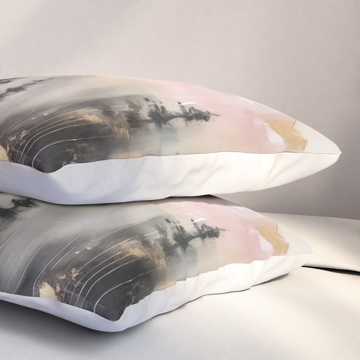 Rocky Mountain High Pastel Oil Painting Pillow Sham Gallery Image 3