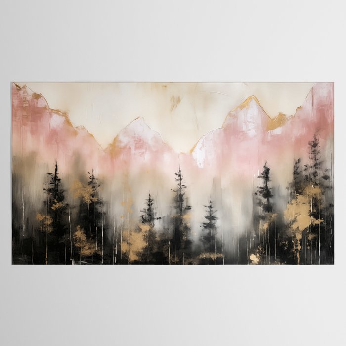 Rocky Mountain High Pastel Oil Painting Tablecloth Gallery Image 2