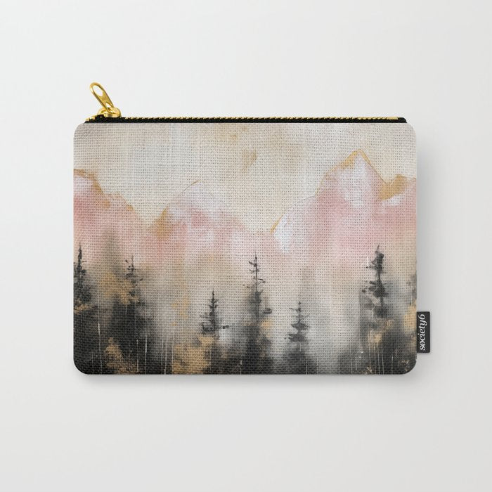 Rocky Mountain High Pastel Oil Painting Carry All Pouch Gallery Image 1