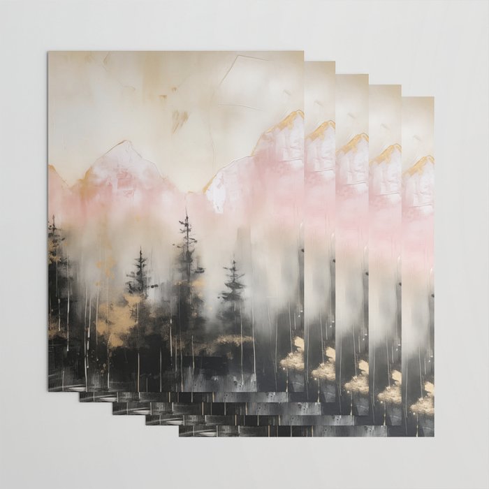 Rocky Mountain High Pastel Oil Painting Wrapping Paper Gallery Image 3