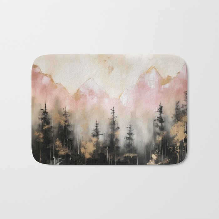 Rocky Mountain High Pastel Oil Painting Bath Mat Gallery Image 1
