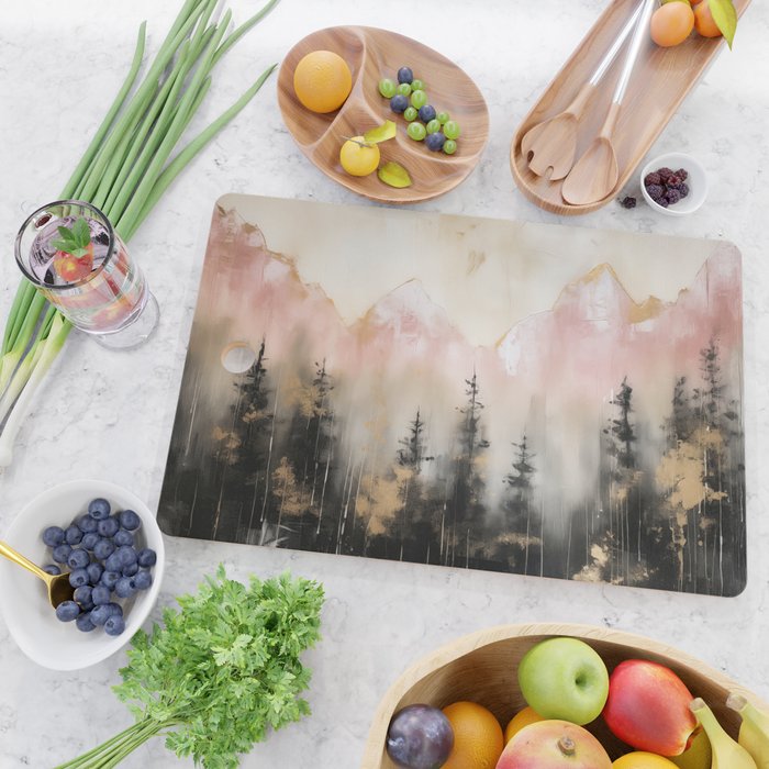 Rocky Mountain High Pastel Oil Painting Cutting Board Gallery Image 2