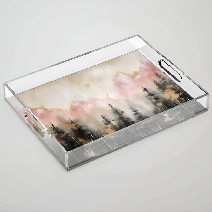 Rocky Mountain High Pastel Oil Painting Acrylic Tray Gallery Image 1