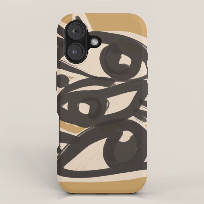 Abstract line art eyes 10 iPhone Case Gallery Image 1