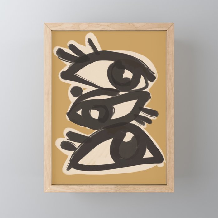 Abstract line art eyes 10 Mini Art Print Gallery Image 1
