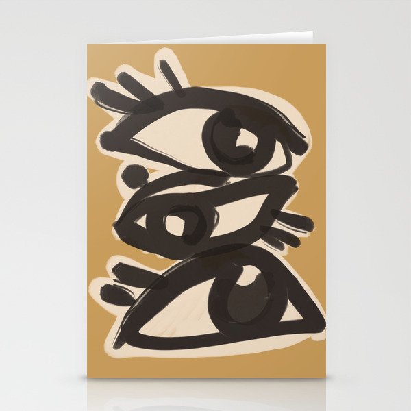 Abstract line art eyes 10 Stationery Card Gallery Image 2