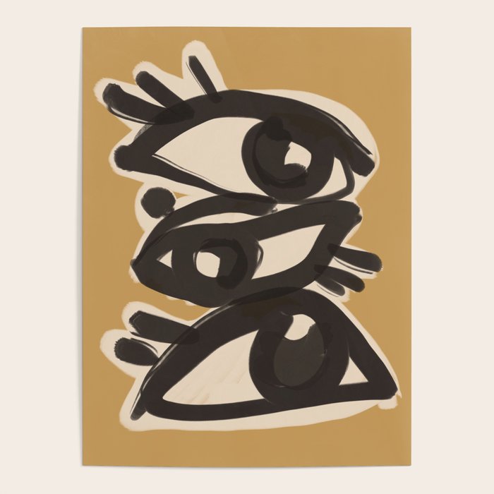 Abstract line art eyes 10 Poster Gallery Image 4