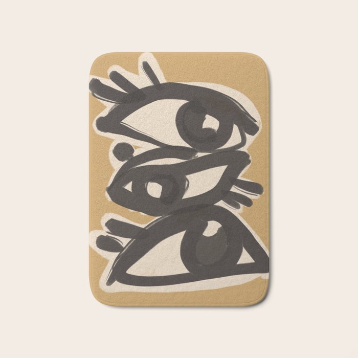 Abstract line art eyes 10 Bath Mat Gallery Image 1