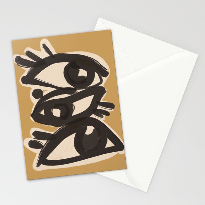 Abstract line art eyes 10 Stationery Card Gallery Image 2
