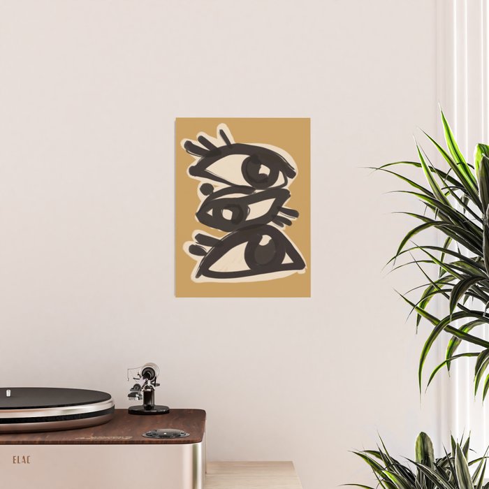 Abstract line art eyes 10 Poster Gallery Image 2
