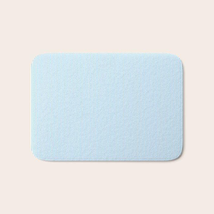 Seersucker Stripe Pattern Bath Mat Gallery Image 1
