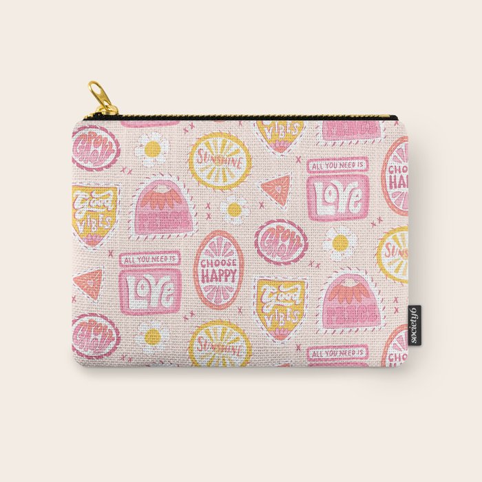 Groovy 70's Quote Patches Carry All Pouch Gallery Image 1