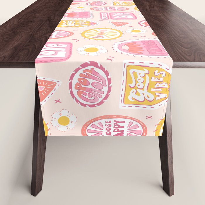 Groovy 70's Quote Patches Table Runner Gallery Image 1