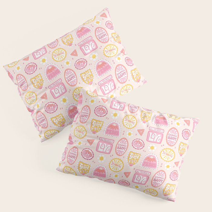 Groovy 70's Quote Patches Pillow Sham Gallery Image 3