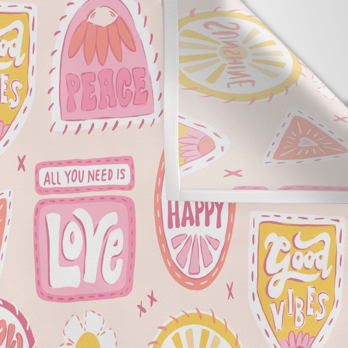 Groovy 70's Quote Patches Wall Tapestry Gallery Image 3