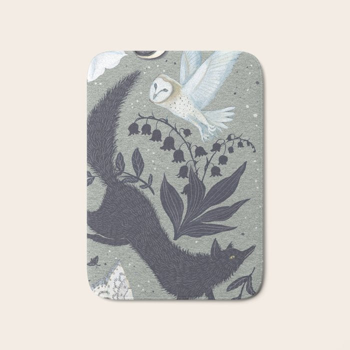 Fox and Owl Bath Mat Gallery Image 1