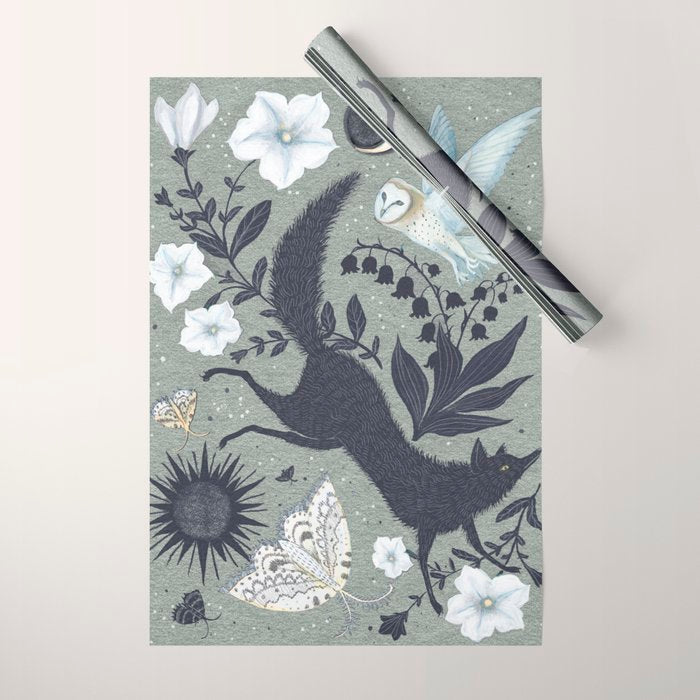 Fox and Owl Wrapping Paper Gallery Image 1
