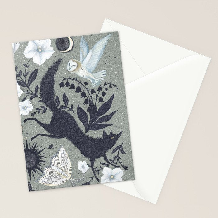 Fox and Owl Stationery Card Gallery Image 2