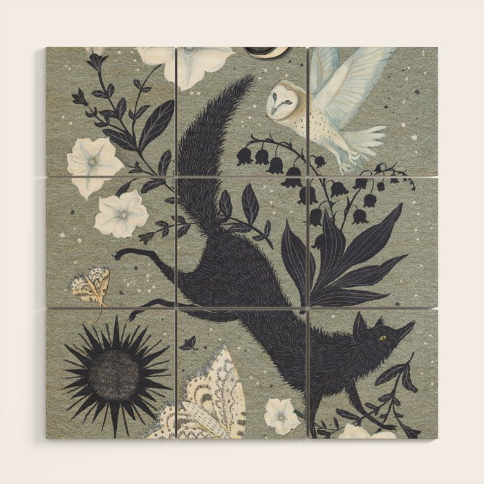 Fox and Owl Wood Wall Art Gallery Image 1