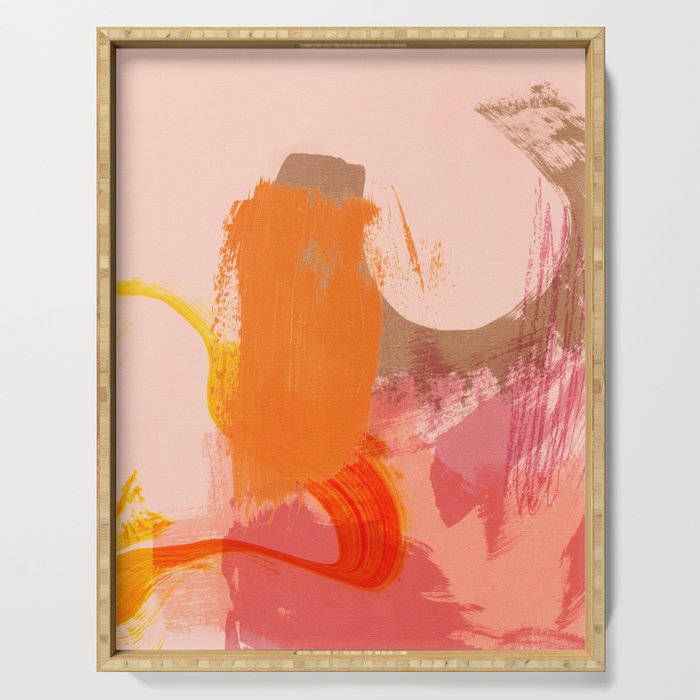 brush strokes abstract 6 Serving Tray Gallery Image 1