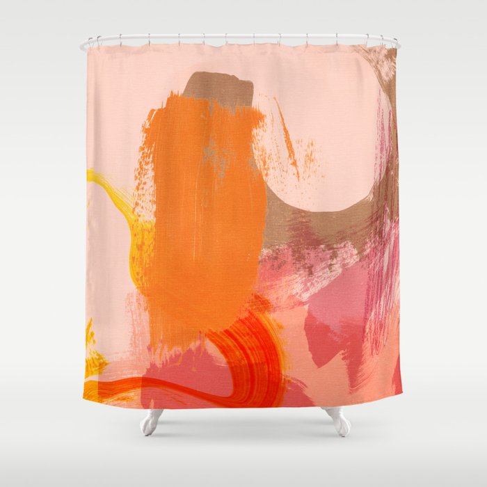 brush strokes abstract 6 Shower Curtain Gallery Image 1