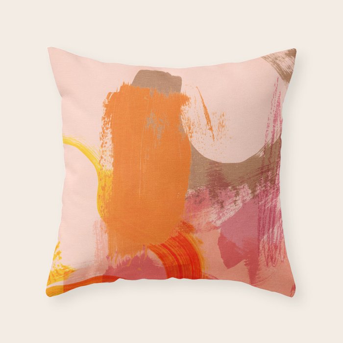 brush strokes abstract 6 Throw Pillow Gallery Image 6