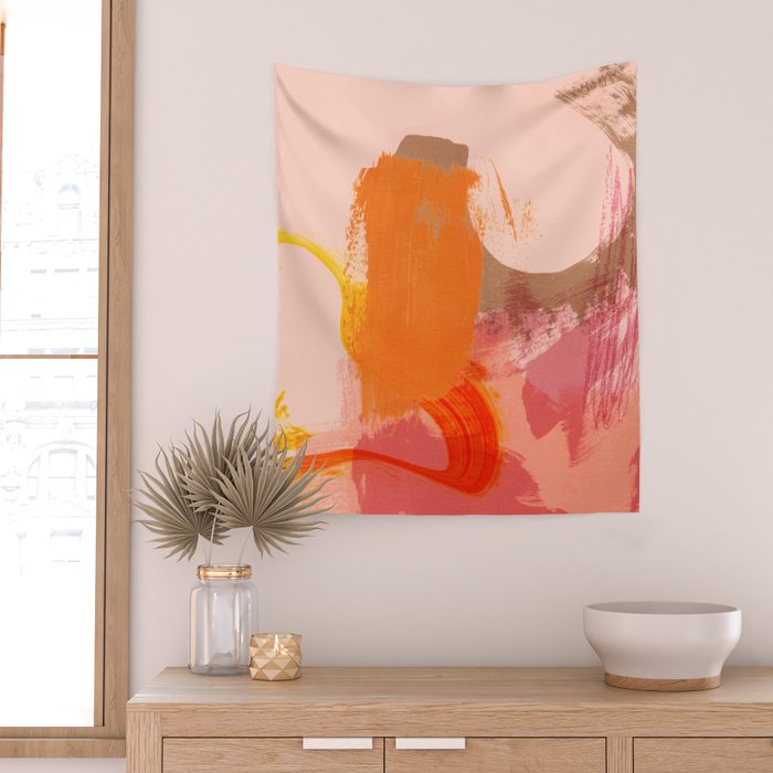 brush strokes abstract 6 Wall Tapestry Gallery Image 2