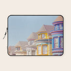 Haight Ashbury Victorian Houses - San Francisco Photography Laptop Sleeve Gallery Image 1