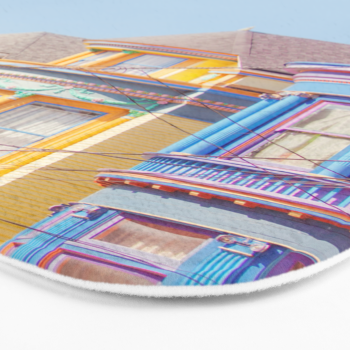 Haight Ashbury Victorian Houses - San Francisco Photography Bath Mat Gallery Image 3
