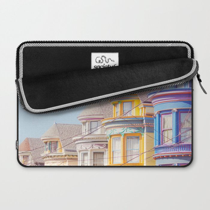 Haight Ashbury Victorian Houses - San Francisco Photography Laptop Sleeve Gallery Image 2