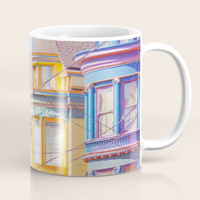 Haight Ashbury Victorian Houses - San Francisco Photography Coffee Mug Gallery Image 1