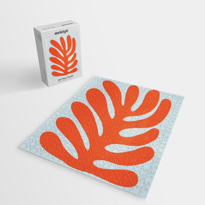 Fire Red: Wild Leaf | Matisse Foliage Paper Cutouts 01 Jigsaw Puzzle Gallery Image 2