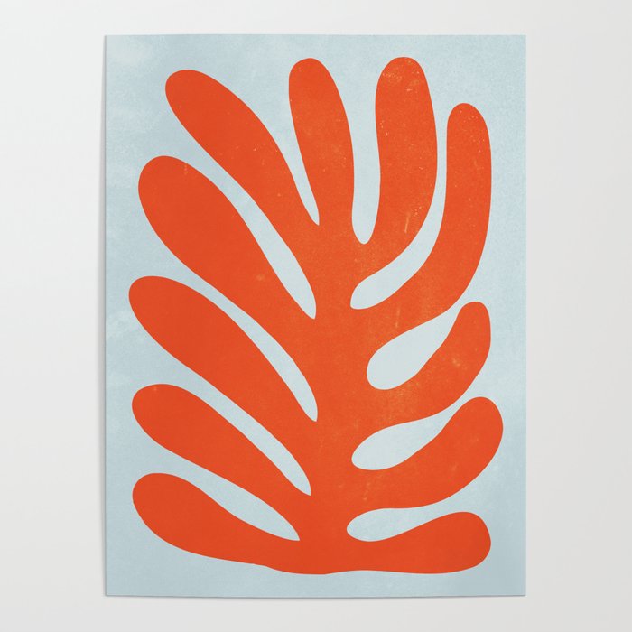 Fire Red: Wild Leaf | Matisse Foliage Paper Cutouts 01 Poster Gallery Image 4