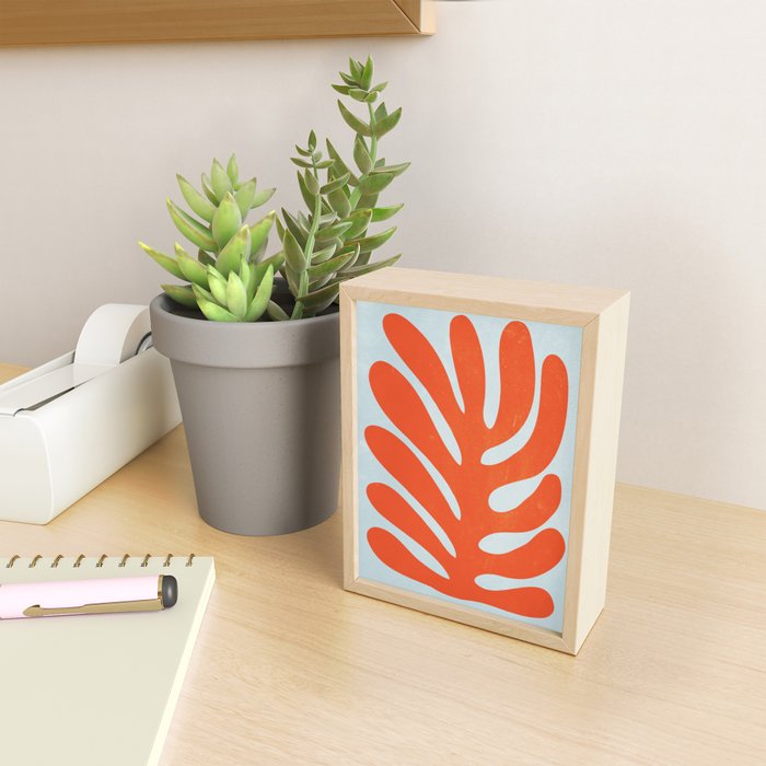 Fire Red: Wild Leaf | Matisse Foliage Paper Cutouts 01 Mini Art Print Gallery Image 2