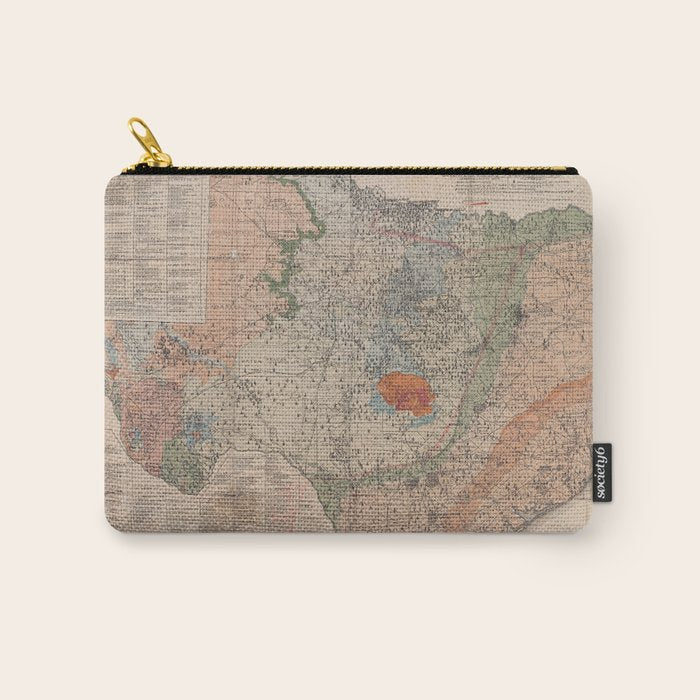 Vintage Geological Map of Texas (1920) Carry All Pouch Gallery Image 1