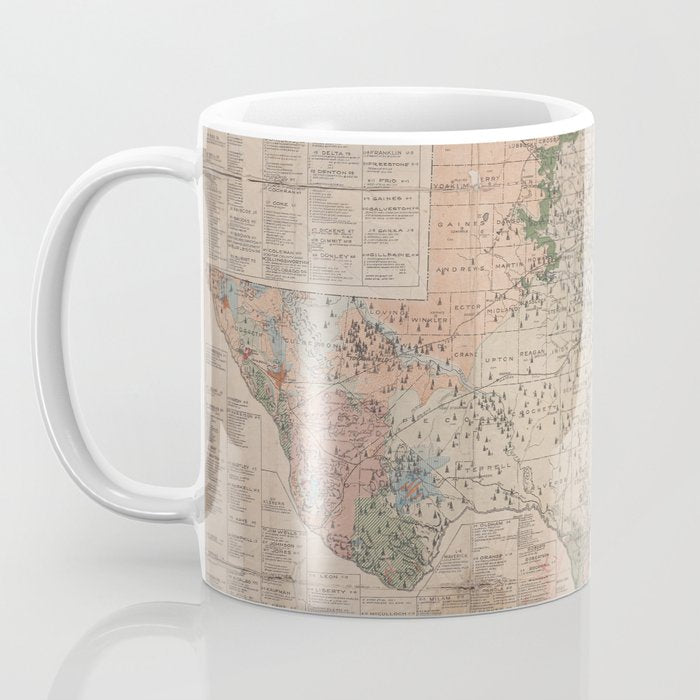 Vintage Geological Map of Texas (1920) Coffee Mug Gallery Image 3