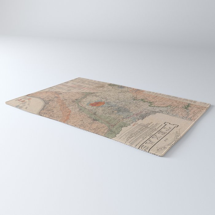 Vintage Geological Map of Texas (1920) Rug Gallery Image 3