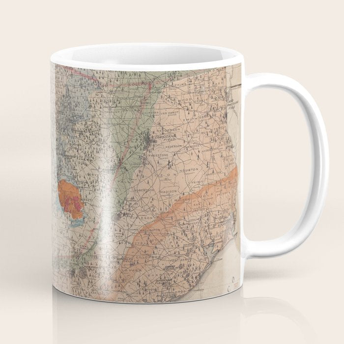 Vintage Geological Map of Texas (1920) Coffee Mug Gallery Image 1