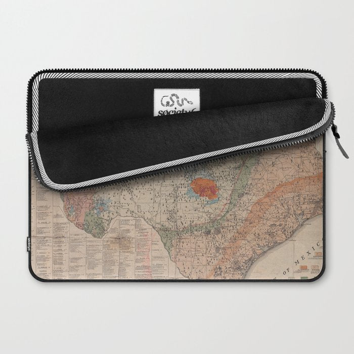 Vintage Geological Map of Texas (1920) Laptop Sleeve Gallery Image 2